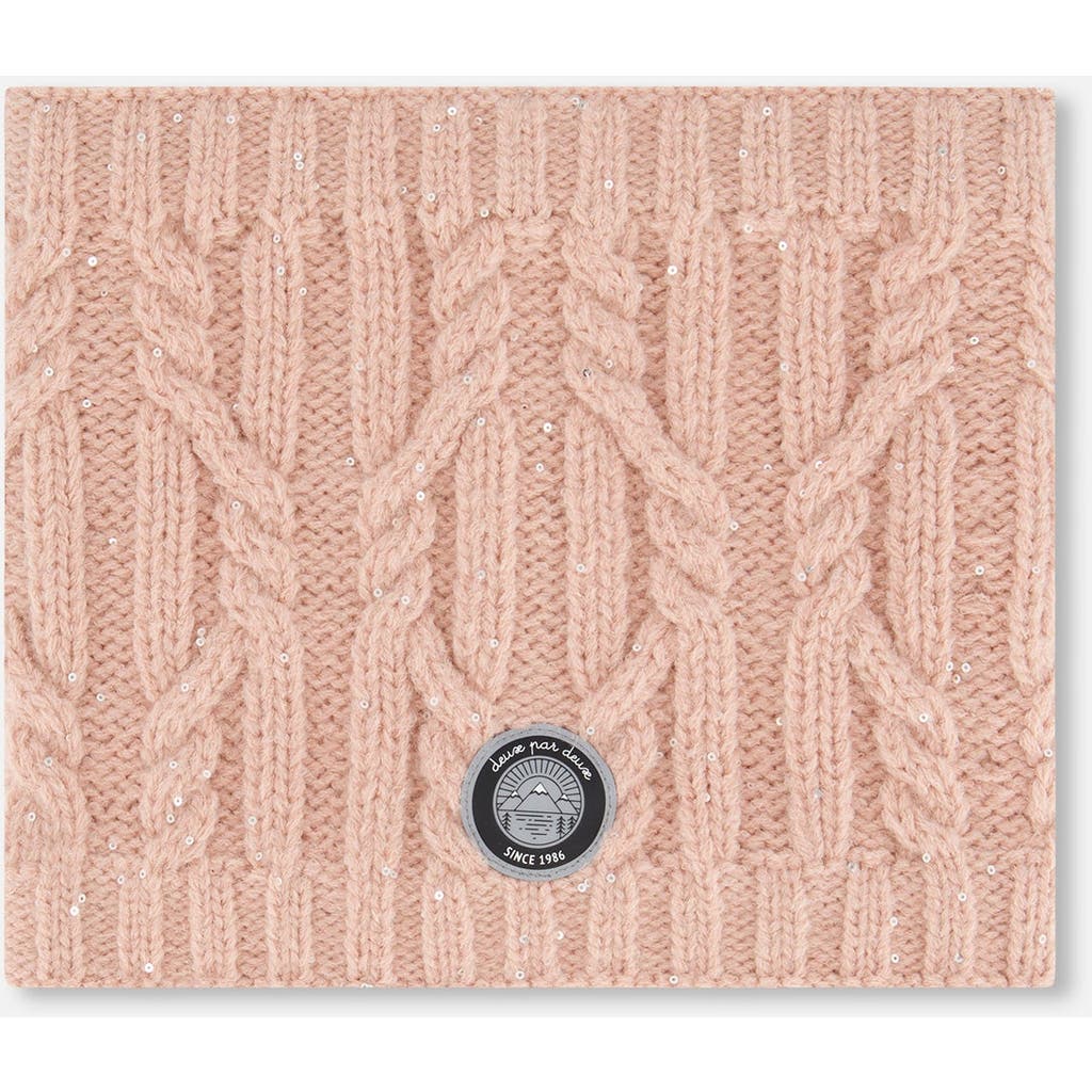 Deux Par Deux Kids Unisex Knit Neckwarmer Light Pink In Silver Pink