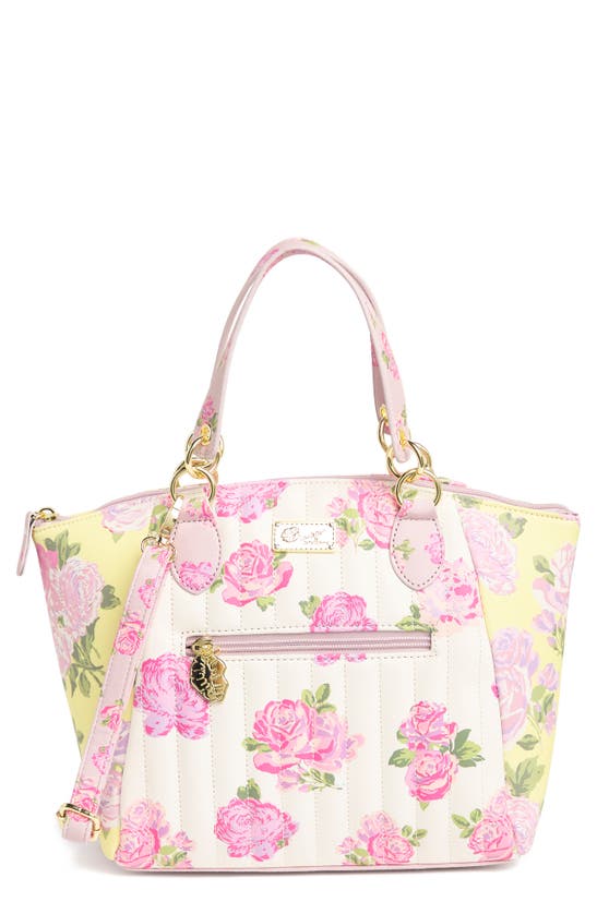 Luv Betsey By Betsey Johnson Quilted Pvc Satchel In Tri Floral | ModeSens