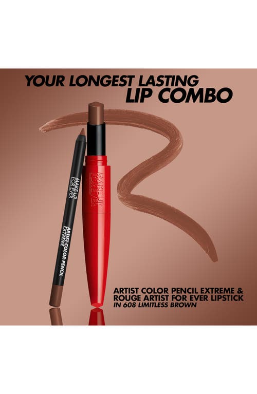 Make Up For Ever Rouge Artist For Ever Satin Lipstick In 608 - Limitless Brown