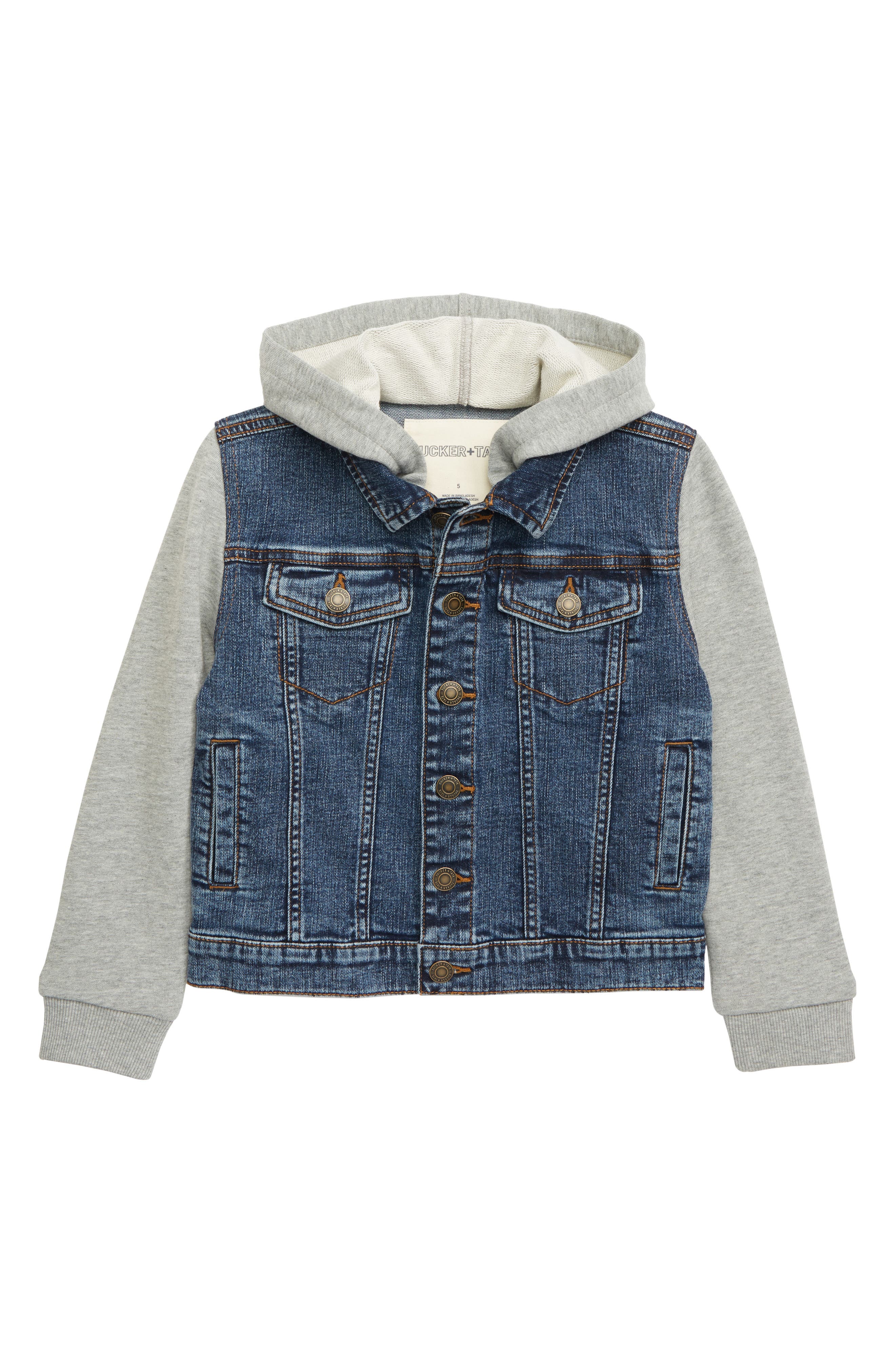 toddler boy hooded denim jacket