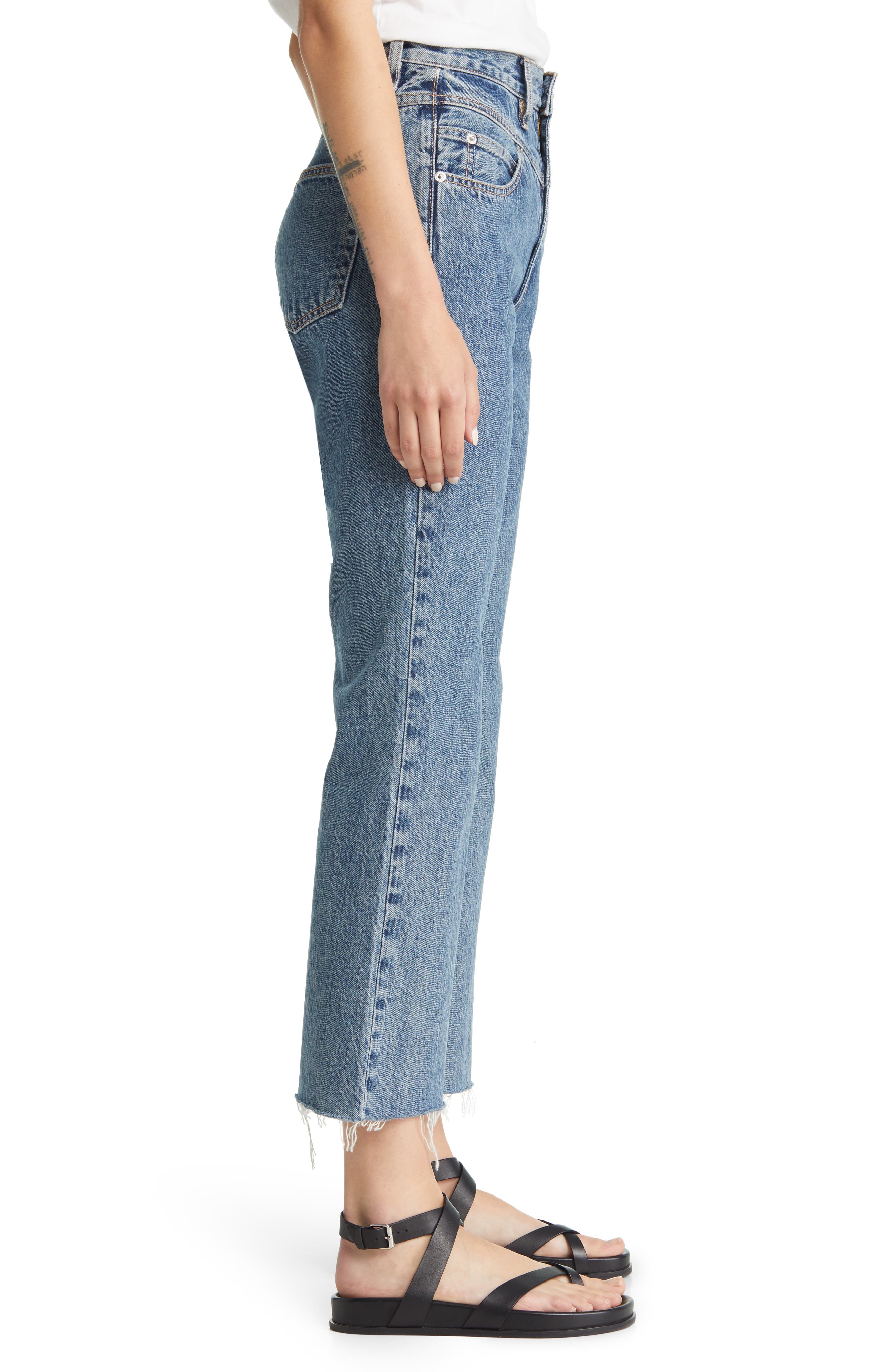 SLVRLAKE Frankie Double Yoke High Rise Crop Flared Jeans Nordstrom