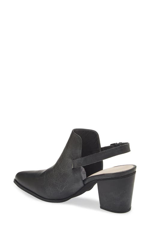 Chocolat Blu Eldorado Slingback Pointed Toe Mule In Black Leather