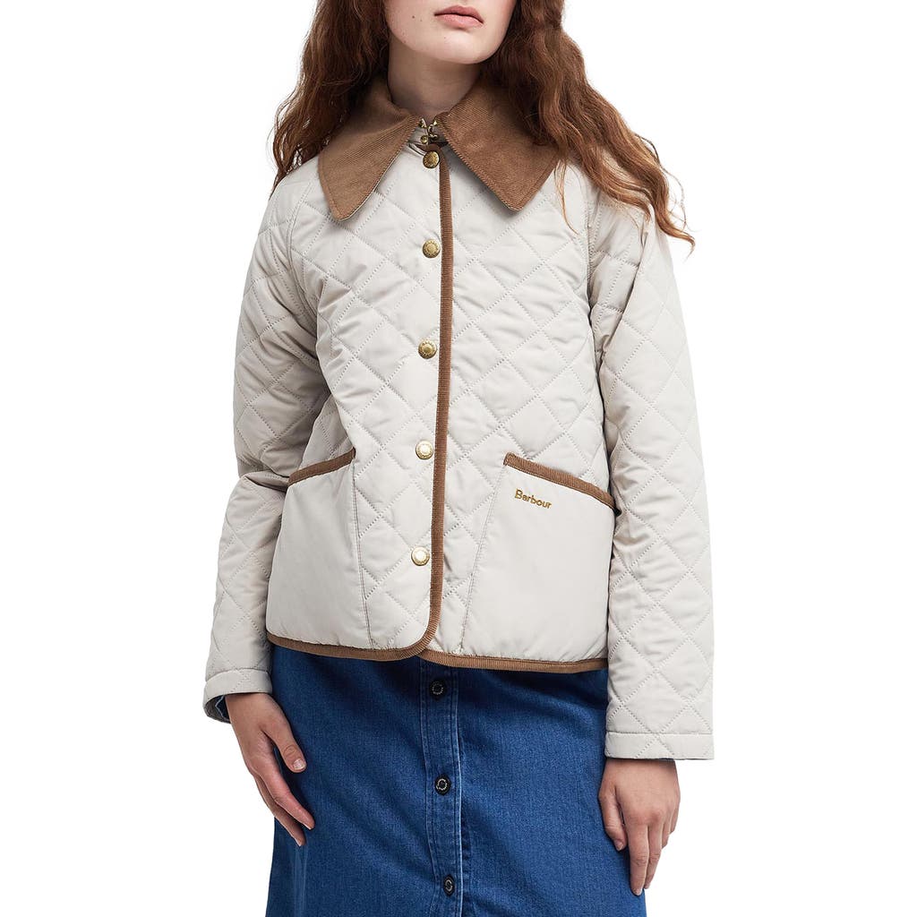 Barbour Gosford Quilted Jacket In Ivory/french Oak