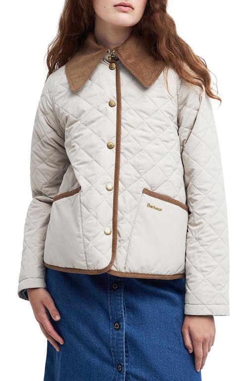 Gosford Quilted Jacket in Ivory/French Oak