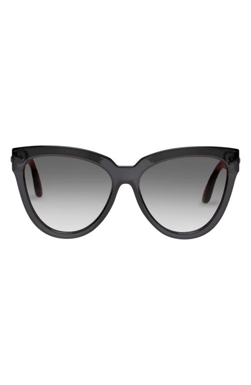 Le Specs Liar Liar 57mm Gradient Cat Eye Sunglasses in Grey /Brown Grad