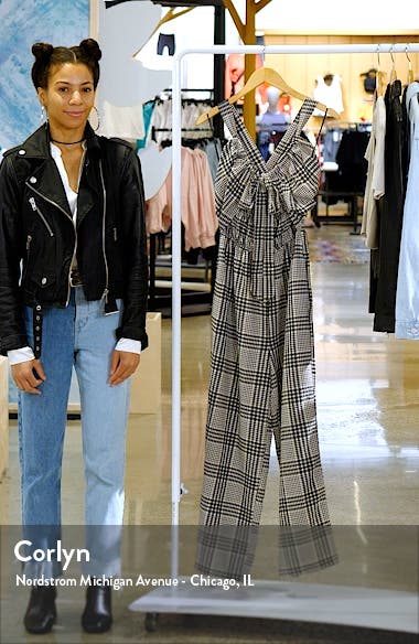 topshop check jumpsuit