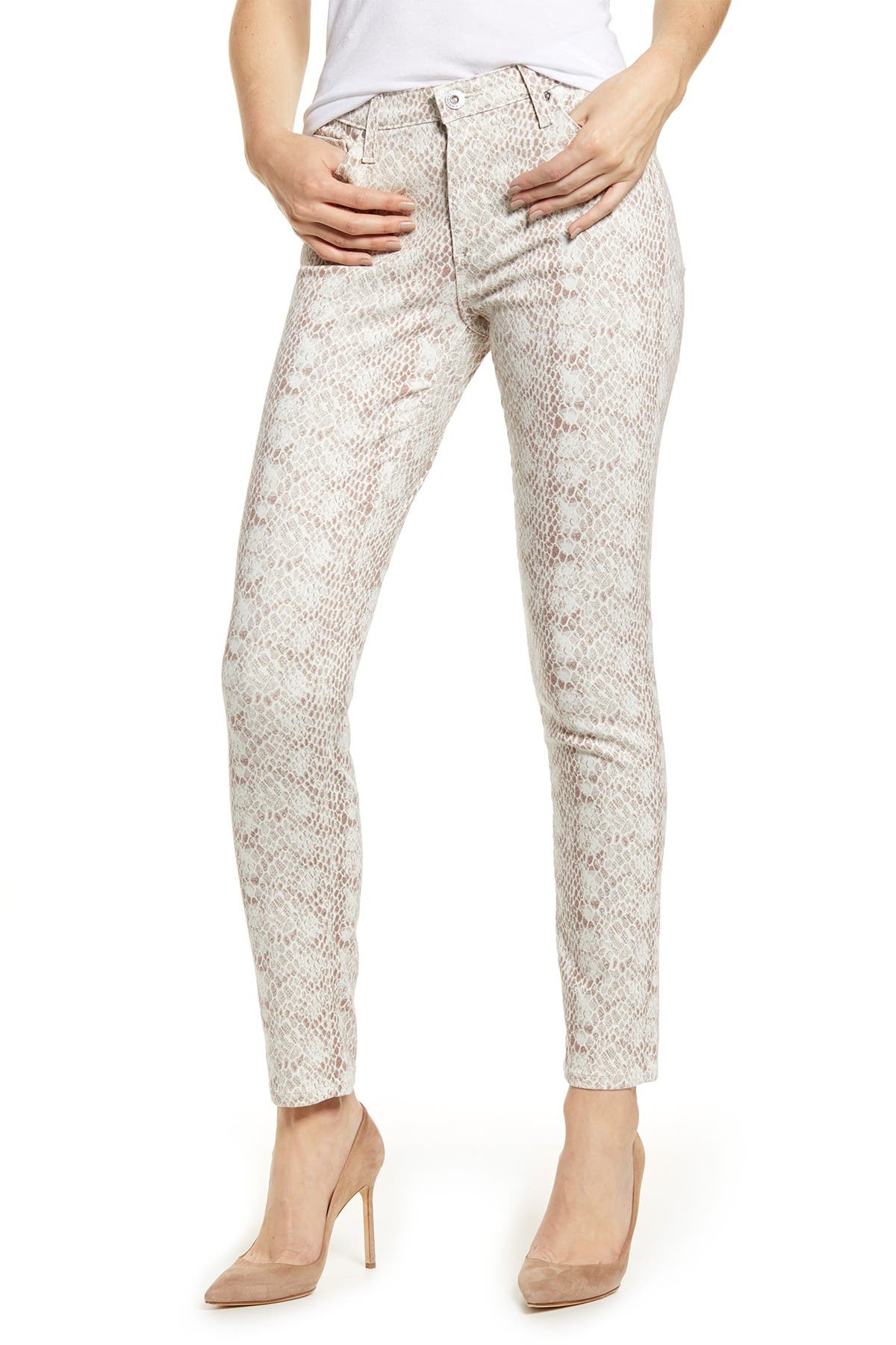 snakeskin denim