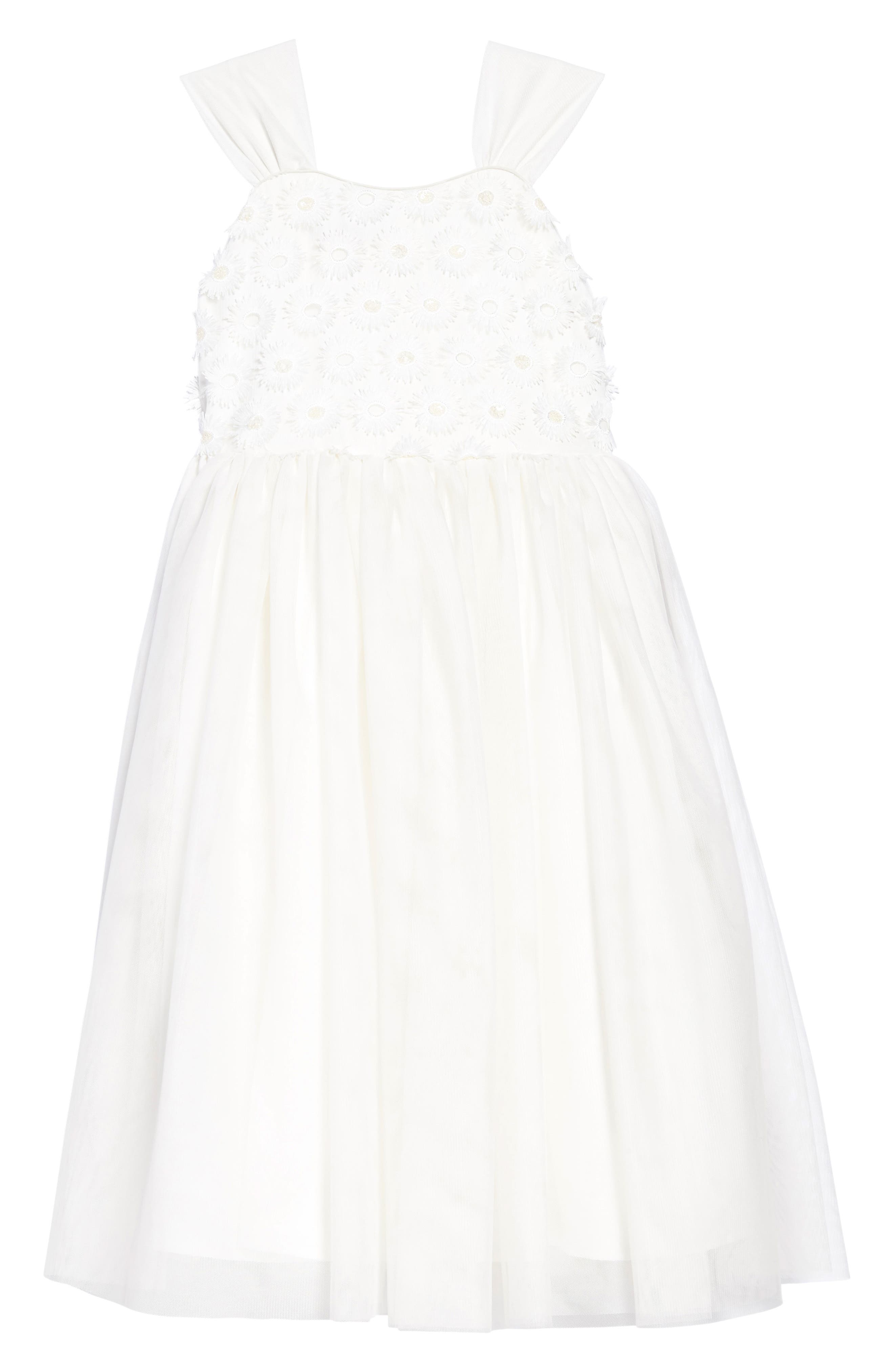 Pastourelle by Pippa & Julie Embroidered Daisy Tulle Dress (Toddler