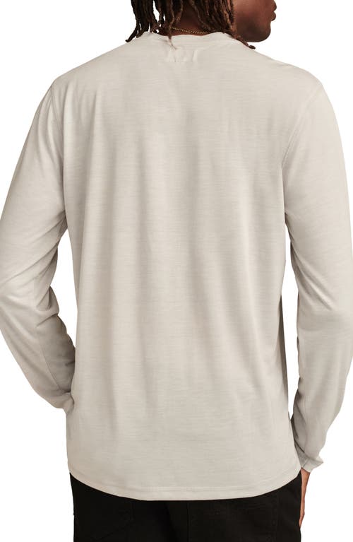 Shop Lucky Brand Long Sleeve Slub Jersey Henley In Heather Grey