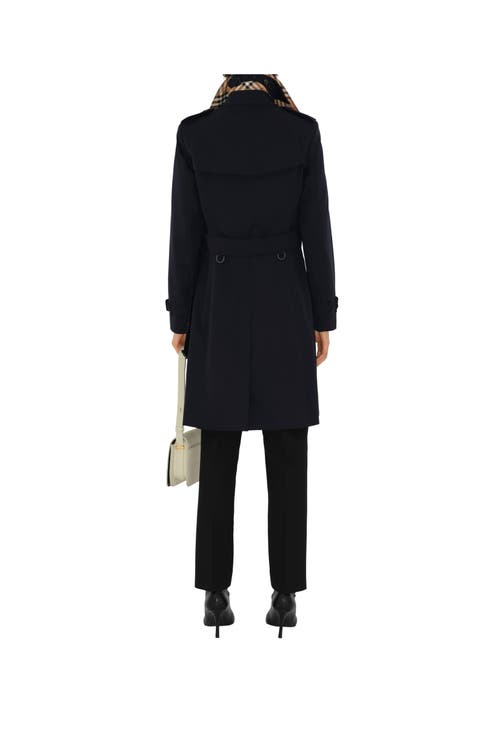 Shop Burberry Mid-length Chelsea Heritage Trench Coat In Coal Blue