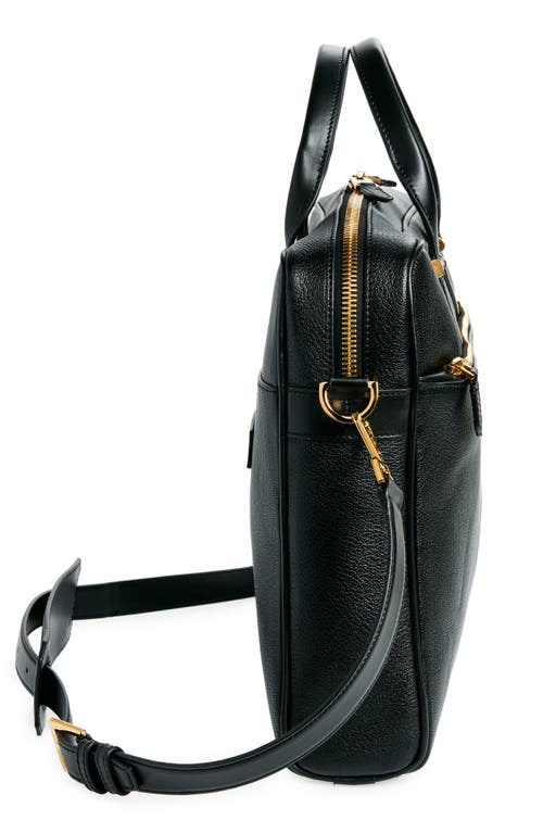 Shop Tom Ford Leather Briefcase In Black