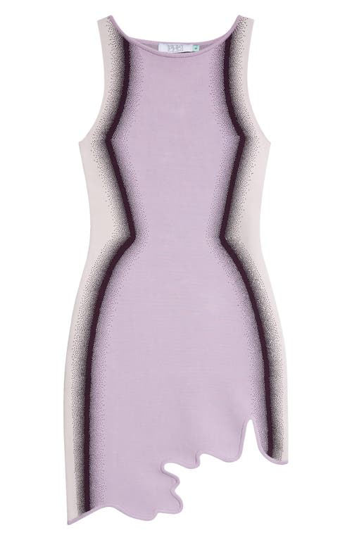 Shop Ph5 Hazel Gradient Print Wavy Hem Minidress In Lavender