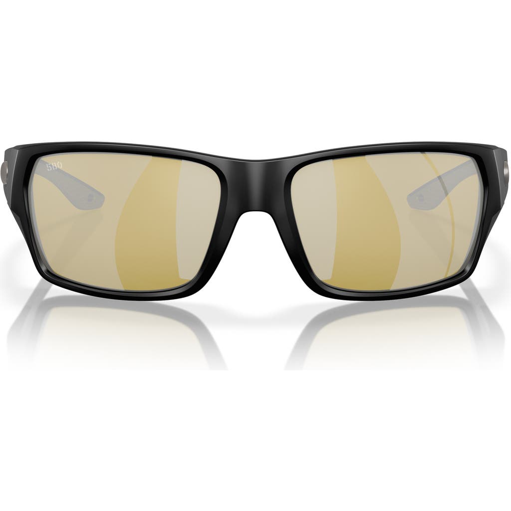 Costa Del Mar Tailfin 60mm Polarized Sunglasses In Black/dark Silver