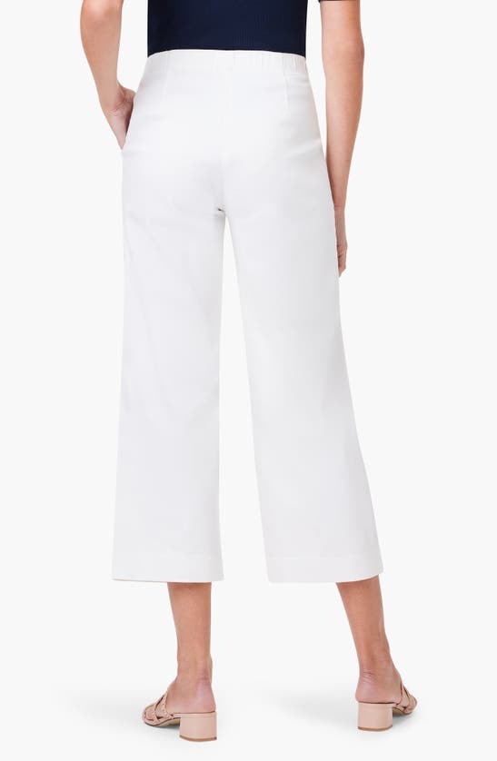 Shop Nic + Zoe Nic+zoe Rumba Park Wide Leg Crop Organic Linen Blend Pants In Paper White