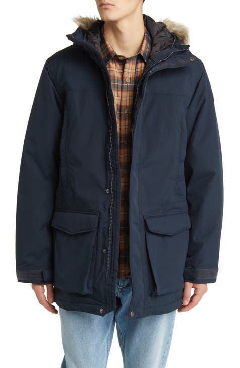 Dark blue hot sale parka mens