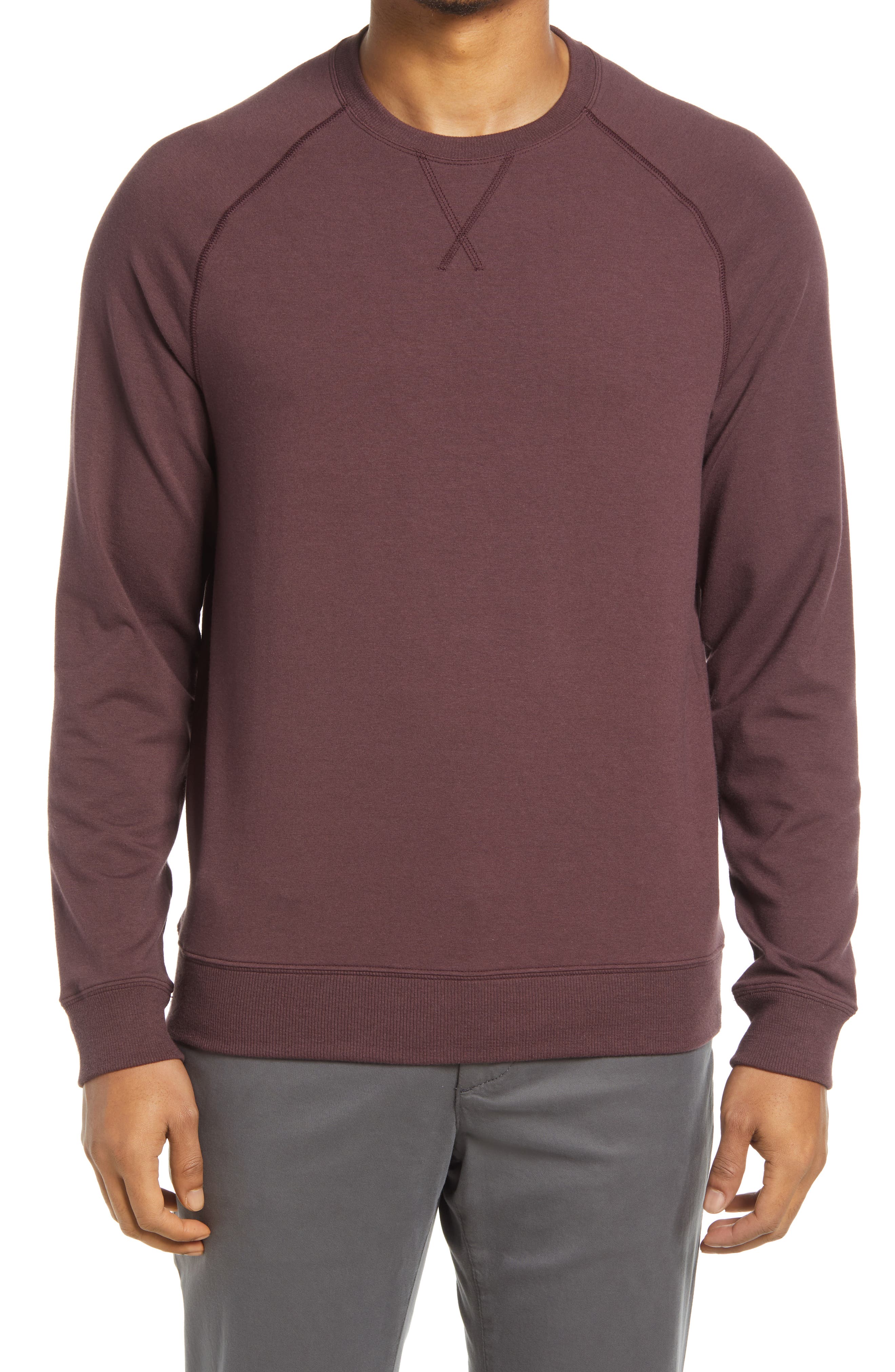 burgundy sweatshirt