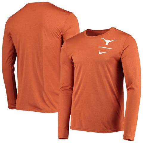 Men's Antigua Orange/White Miami Dolphins Compression Tri-Blend Long Sleeve Button-Down Shirt Size: Medium