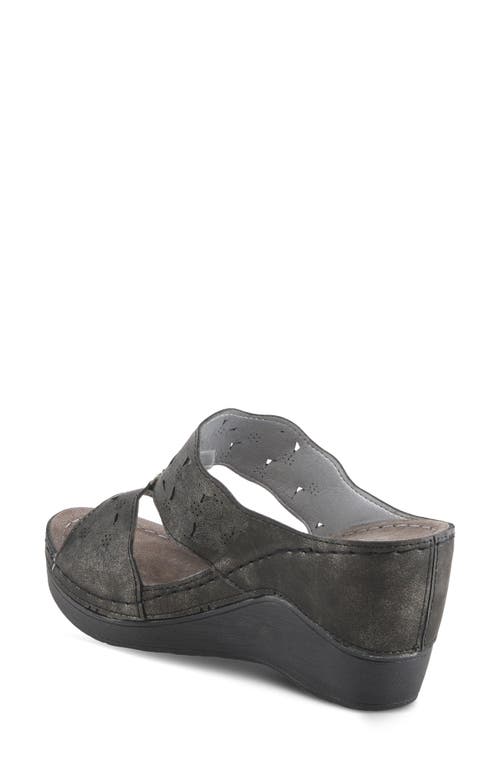 Shop Flexus By Spring Step Dreiser Platform Wedge Slide Sandal In Black