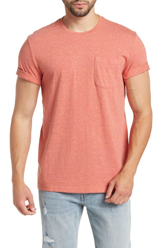 Abound Pocket Crewneck T-shirt In Red Reverse Chill Heather