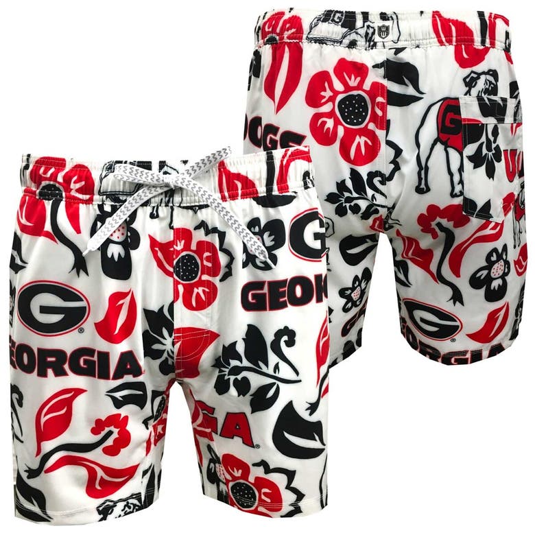 Shop Wes & Willy Youth  White Georgia Bulldogs Allover Print Vault Tech Swim Trunks