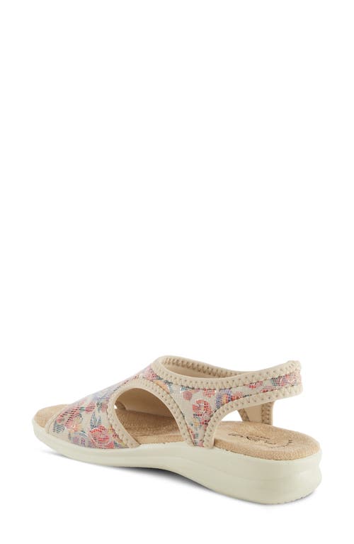 Flexus By Spring Step Nyaman Slingback Sandal In Beige Multi