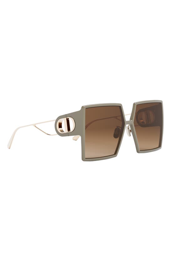 Shop Dior 30montaigne Su 58mm Square Sunglasses In Grey/ Other / Gradient Brown