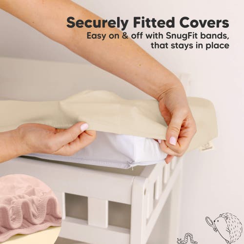 Keababies 2-pack Soothe Changing Pad Covers In Cameo