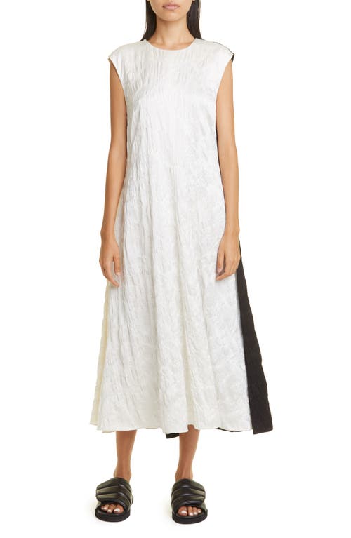 Kora Colorblock Sleeveless Midi Dress in Ivory
