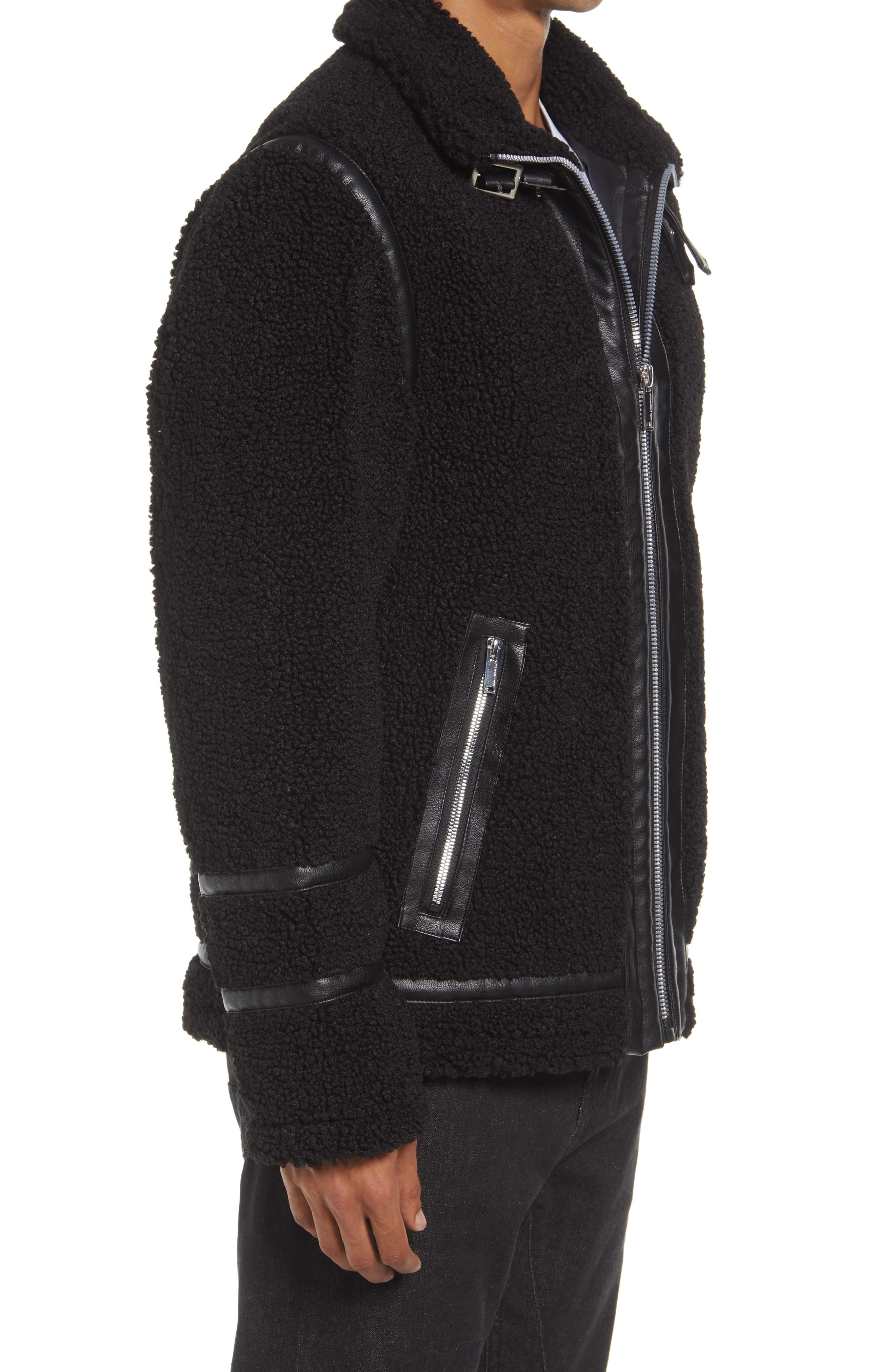 fleece aviator jacket