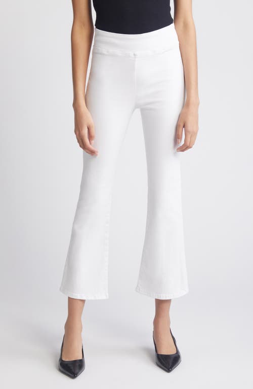 Jet Set Crop Mini Bootcut Pull-On Jeans in White