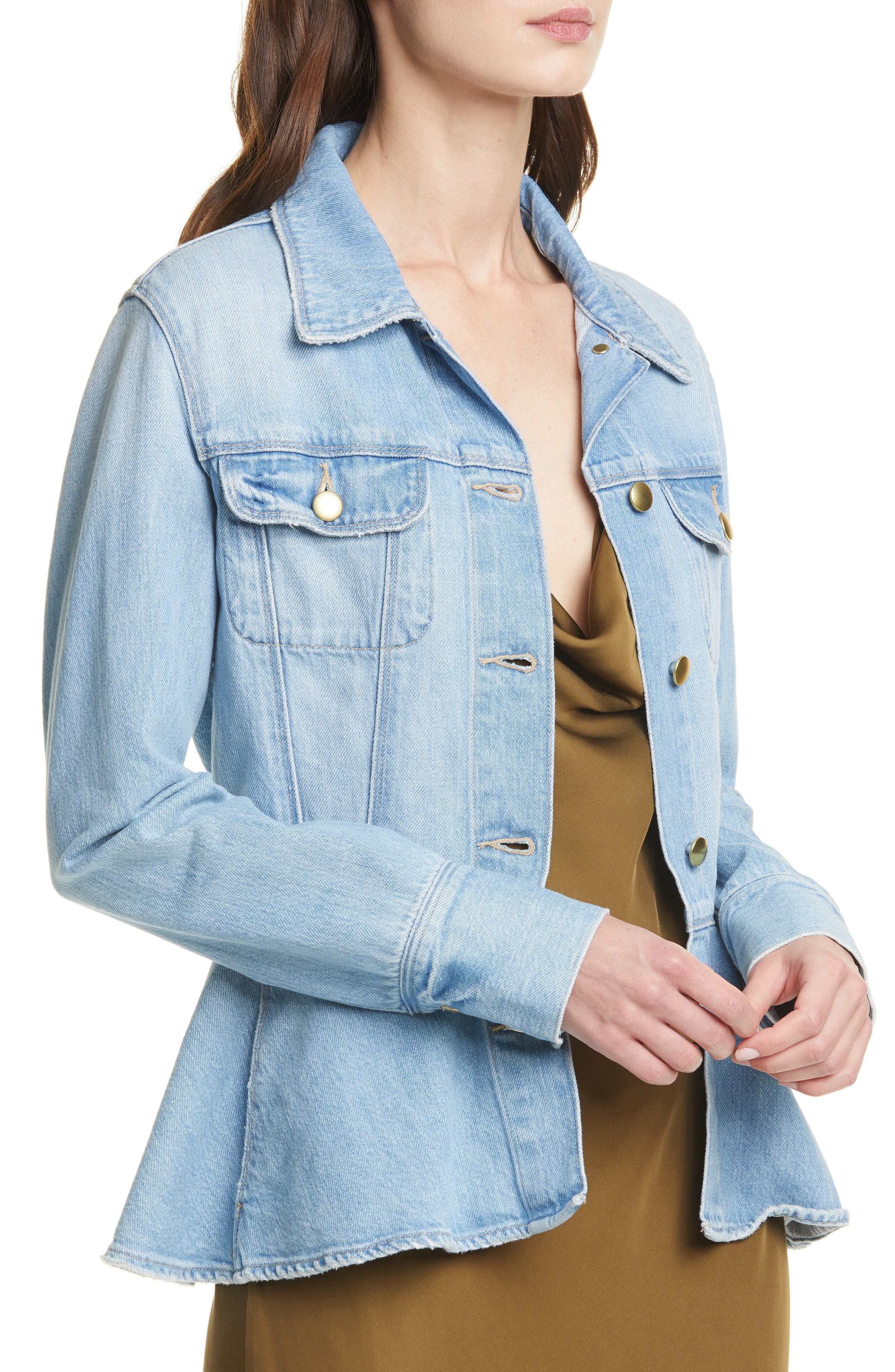 frame flounce denim jacket