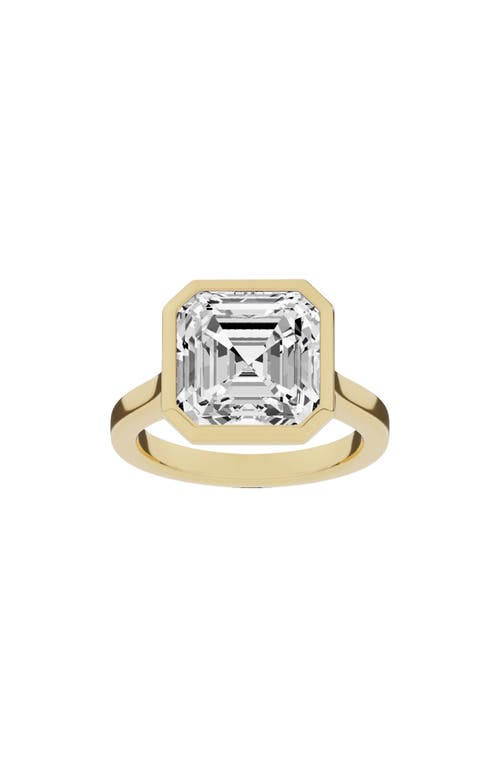 18K Gold Asscher Lab Created Diamond Solitaire Ring - 8.0 ctw in 18K Yellow Gold