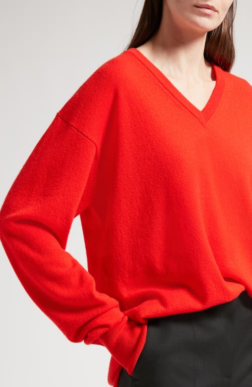 Shop The Row Gracy V-neck Cashmere Sweater In Firetruck