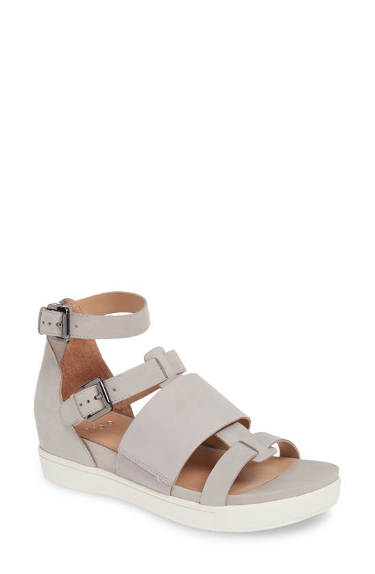 Linea Paolo Renta Cage Sandal In Rock Leather