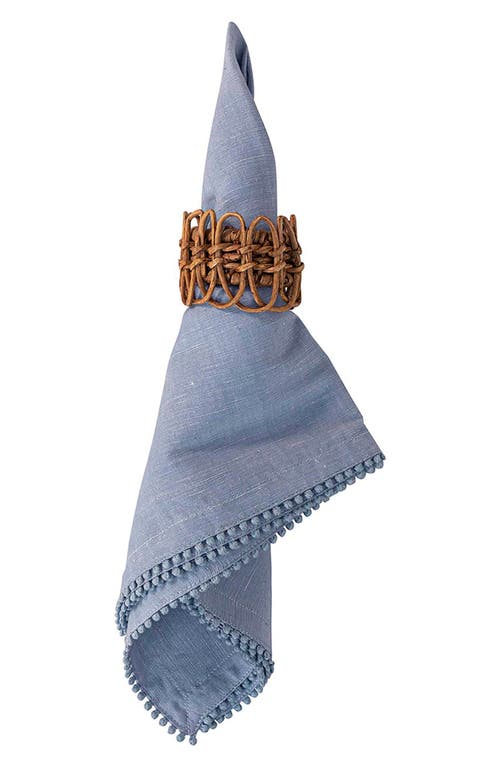 Juliska Berry Trim Blush Napkin, Set Of 4 In Chambray