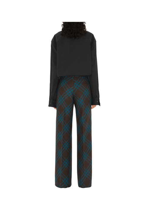 Shop Burberry Wool Tailored Trousers In Snug
