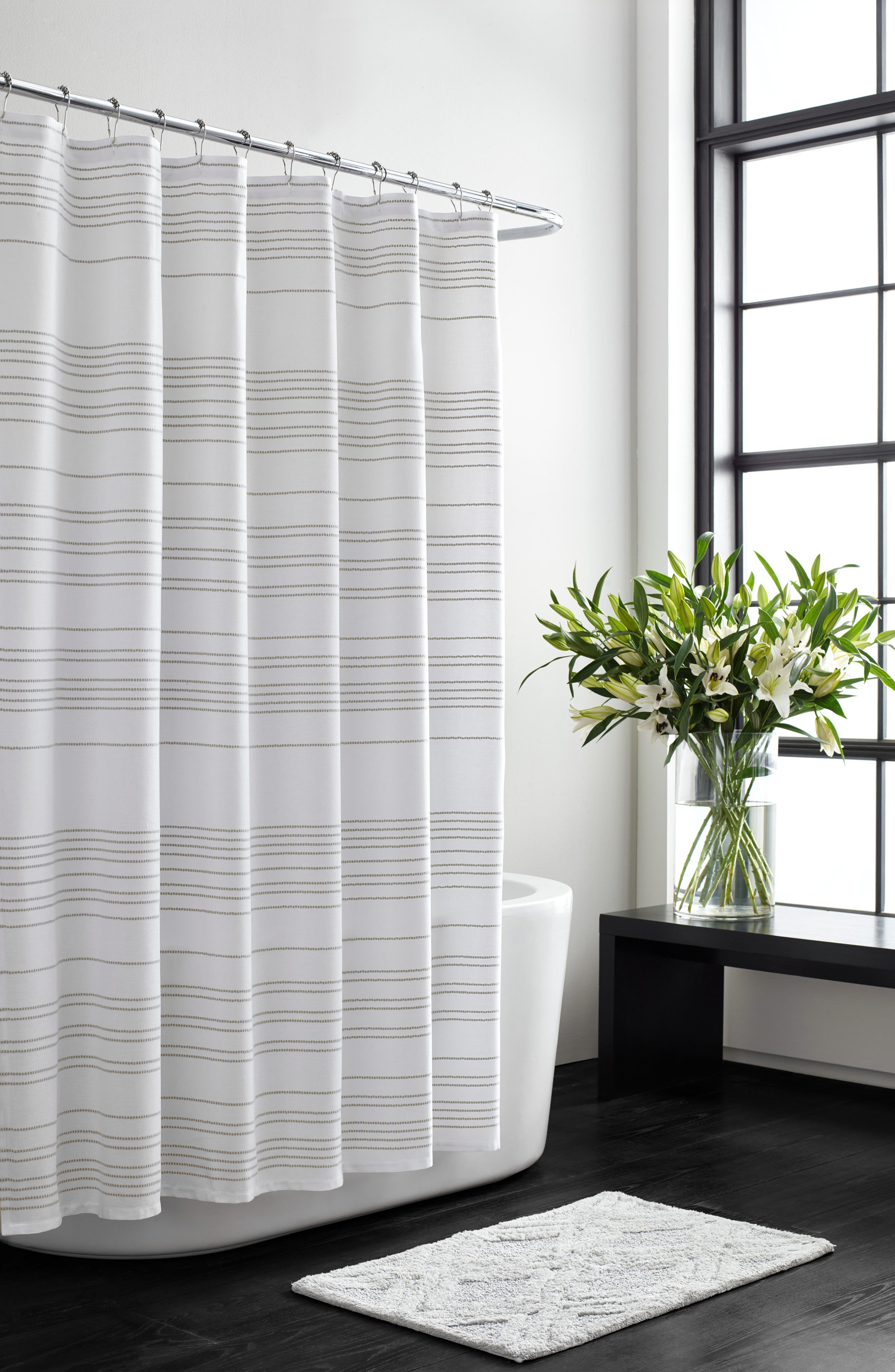 Vera Wang Embroidered Stripe Shower Curtain Nordstrom