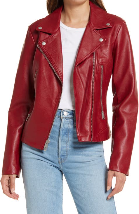 nær ved Ministerium karakterisere Women's Red Leather & Faux Leather Jackets | Nordstrom