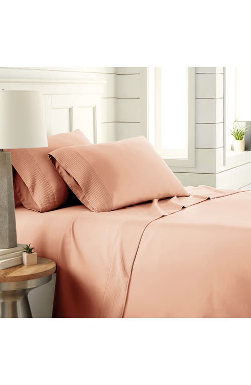 Southshore Fine Linens Premium Collection Pleated Extra Deep Pocket Sheet Set In Blush