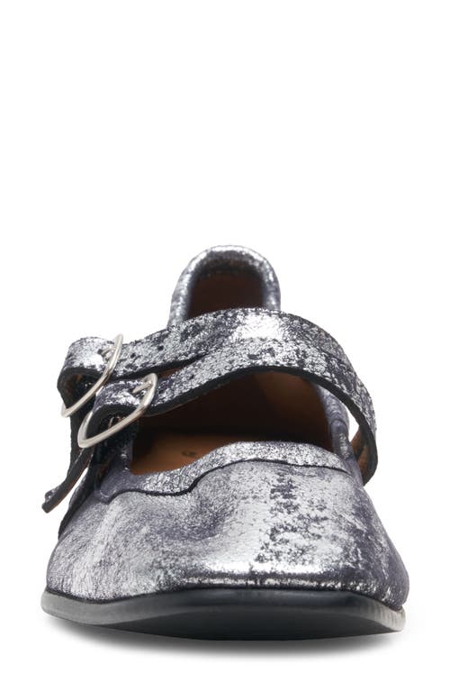 Shop Free People Gemini Ballet Flat In Silver Distressed