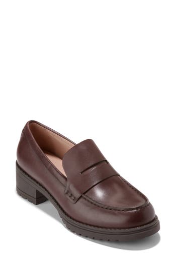 Cole Haan Camea Lug Sole Penny Loafer In Madeira