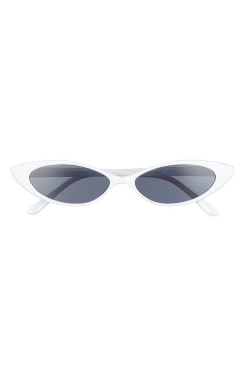 Rad + Refined Mini Oval 55mm Cat Eye Sunglasses in White