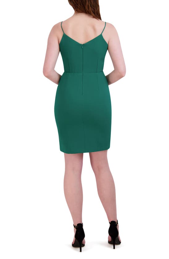 Shop Julia Jordan Twist Front Sheath Dress In Emerald