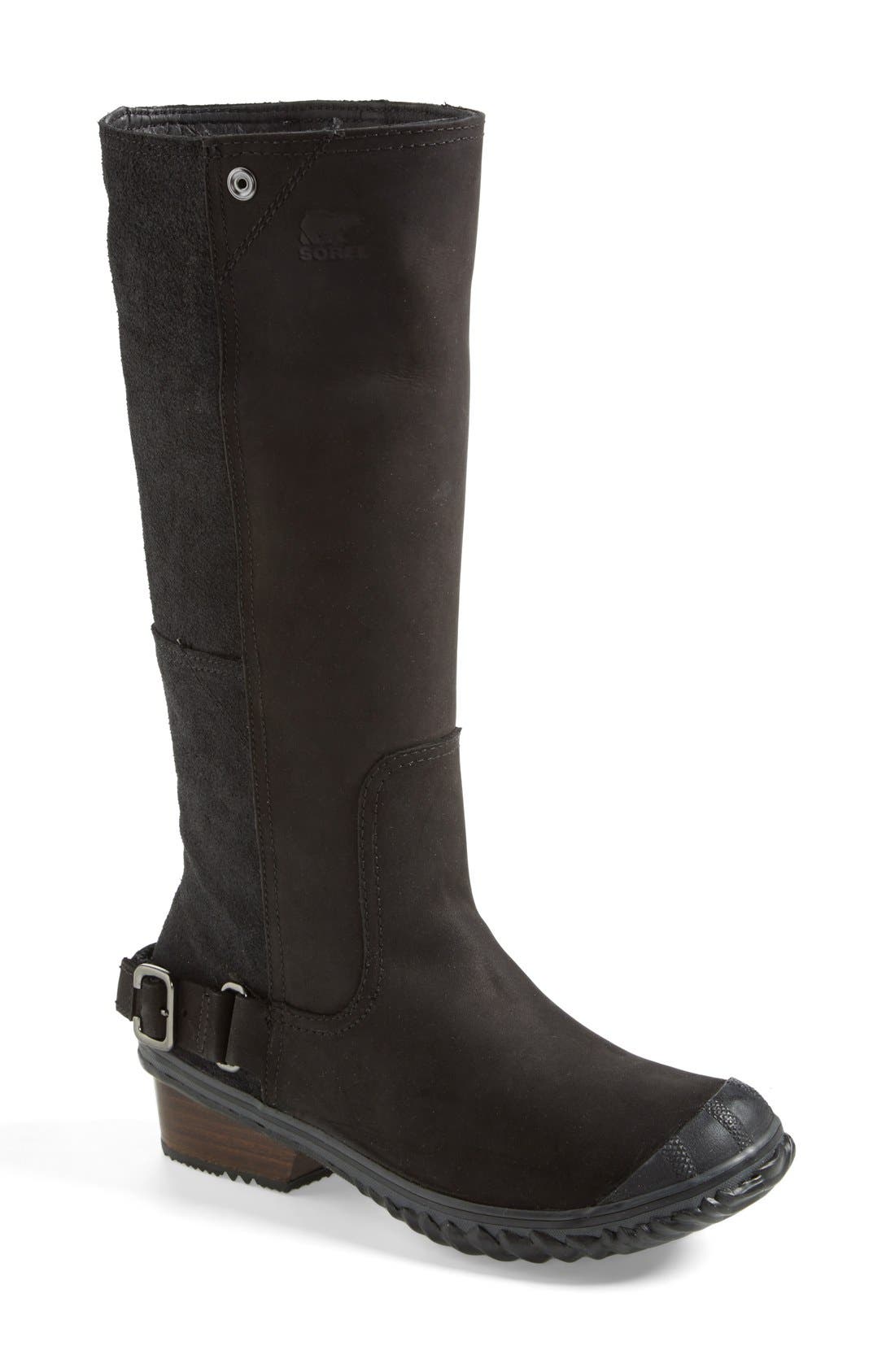 sorel waterproof tall leather boots