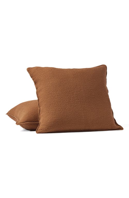 Coyuchi Cascade Matelassé Organic Cotton Sham in Rust at Nordstrom, Size Euro