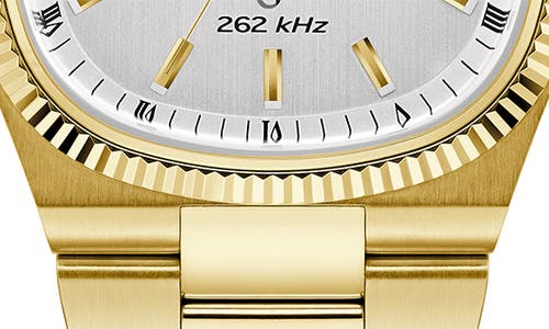 Bulova Unisex Super Seville Gold-tone Stainless Steel Bracelet Watch 38mm In Goldone