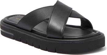 Stuart Weitzman Elodie Leather Slide Sandal (Women) | Nordstromrack