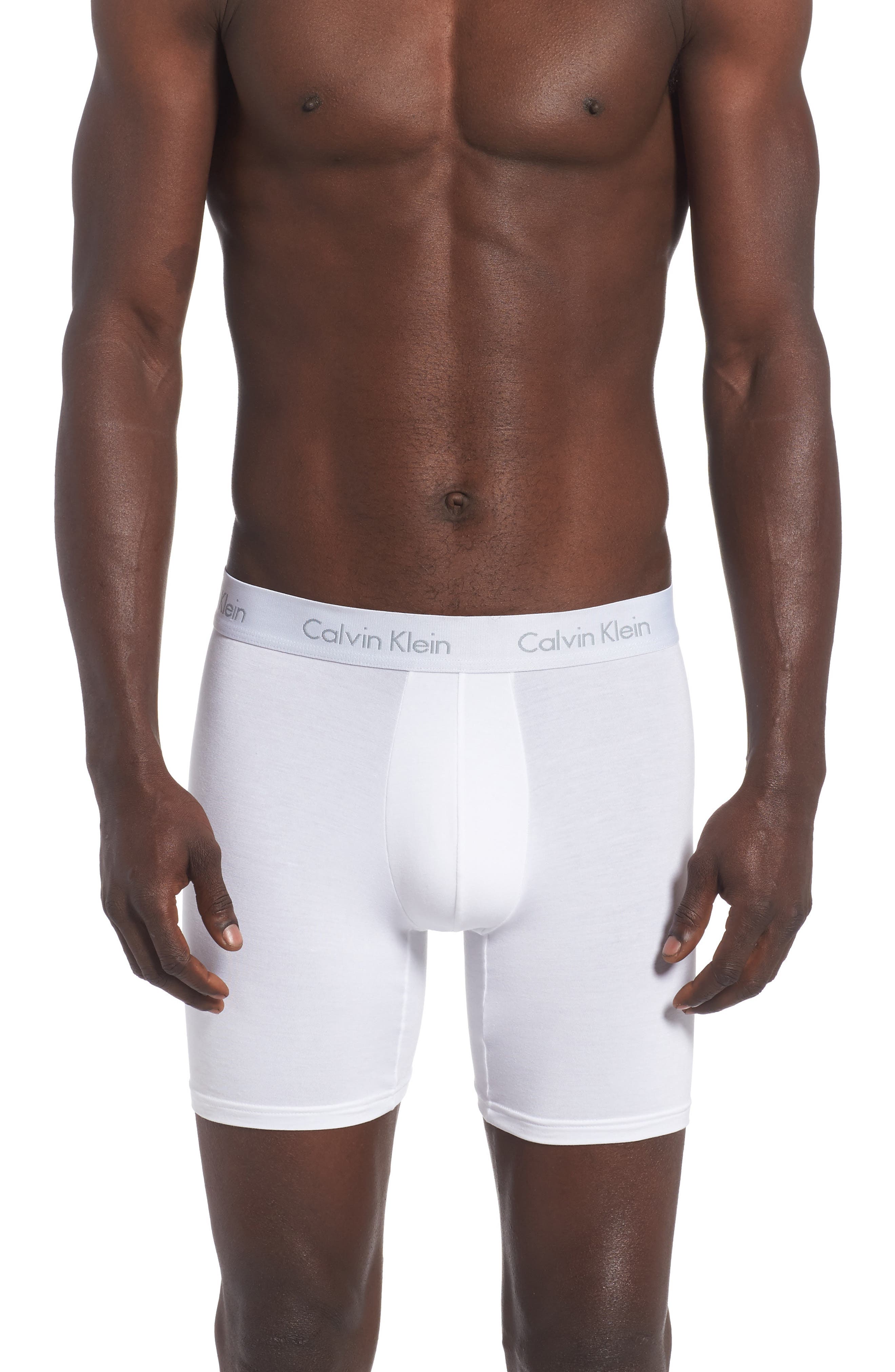 UPC 011531363939 product image for Calvin Klein 'U5555' Micromodal Boxer Briefs White Large | upcitemdb.com