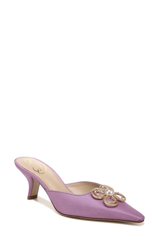 Sam Edelman Brit Tour Mule In Lilac Haze Satin | ModeSens