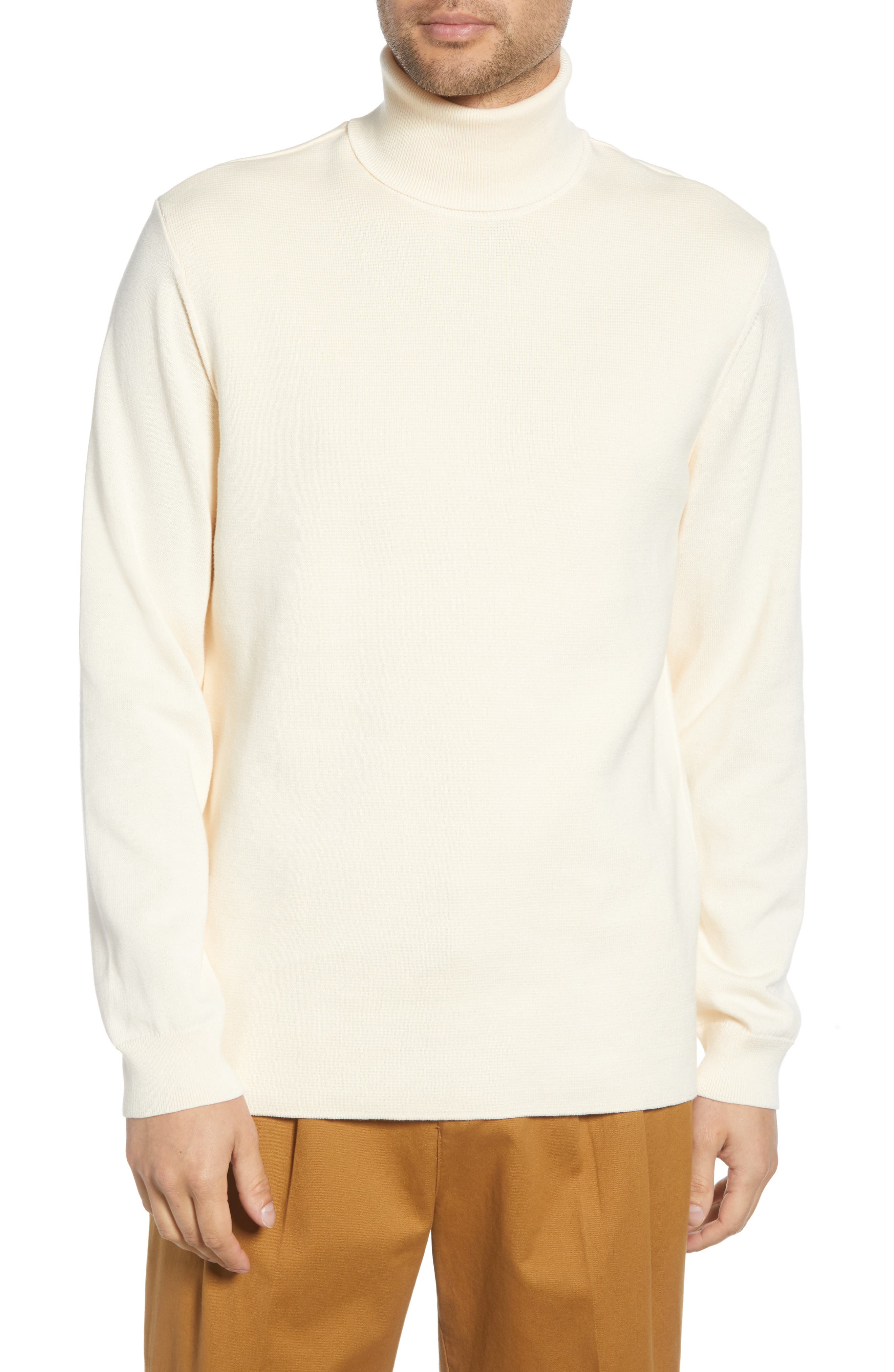 cream turtleneck men